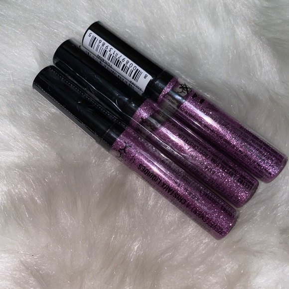 3 x NYX Crystal Liquid Body/Eyeliner Pink NEW - Picture 2 of 6